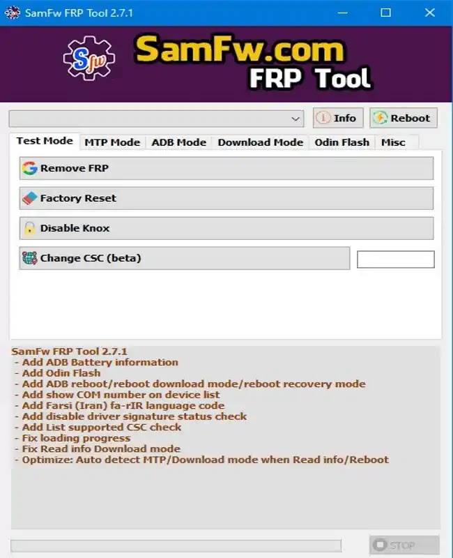 SamFw FRP Tool v2.7.1 free